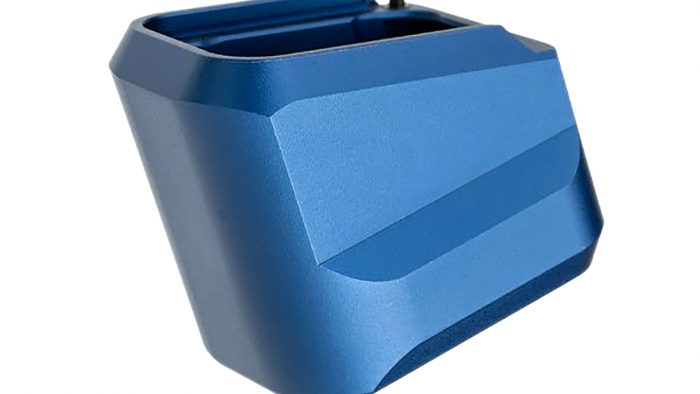 Tyrant CNC TDVP9MAGEXBLUE Magazine Extension  Fits H&K VP9/VP40/VP30 5rd Blue Aluminum