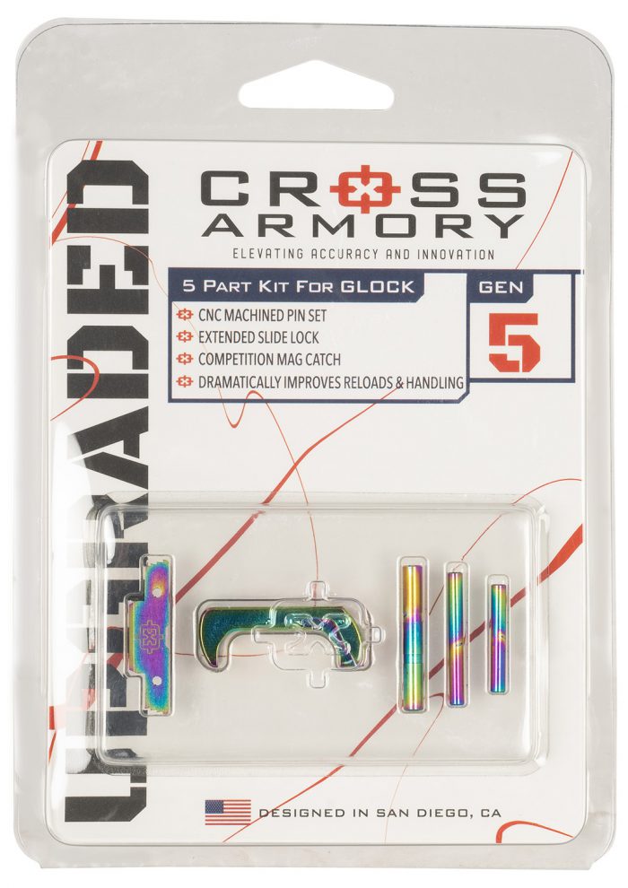 Cross Armory CRG5OKRB 3 Piece Upgrade Kit Glock Gen5 Rainbow Aluminum