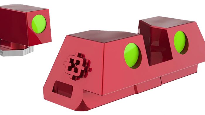 Cross Armory CRGSS-RD Standard 3 Point Fiber Sight Green Red Frame Fits Glock