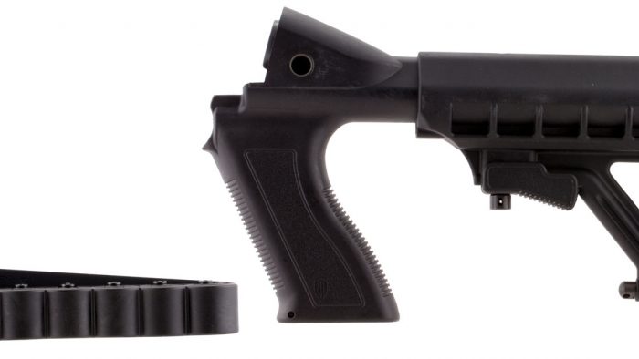 Archangel AA50088 Tactical Pistol Grip Stock  Black Synthetic 6 Position with Shell Holder for 12 Gauge Mossberg 500, 590; Maverick 88