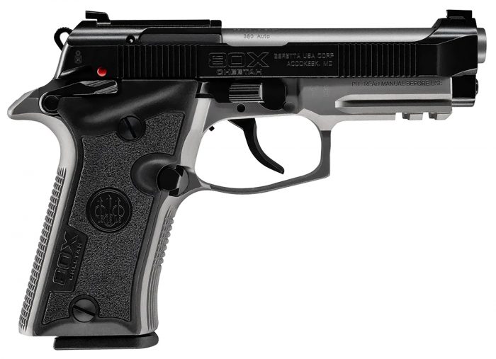 Beretta USA SPEC0716A 80X Cheetah Micro-Compact Frame 380 ACP 13+1 3.90" Stainless Barrel, Black Stainless Steel Optic Ready/Serrated Slide, Gray Aluminum Frame w/Picatinny Rail, Black Vertec Grip