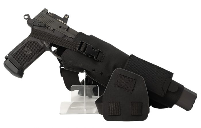 Cole-tac VWX101 Varmint Wrangler XL Pistol Holder Chest Black Right Hand