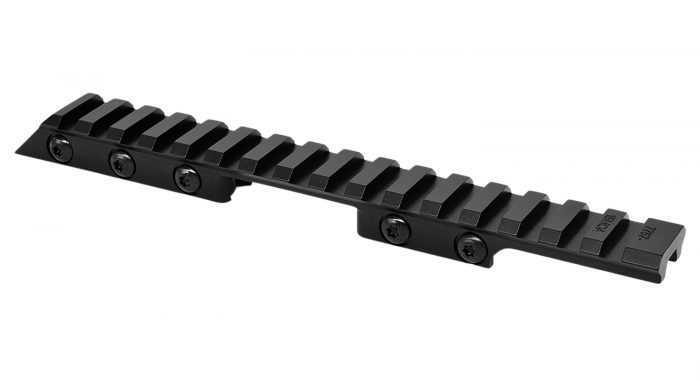 Warne 7757M  Picatinny Rail 11mm Dovetail Black Aluminum Fits CZ 457 15 MOA