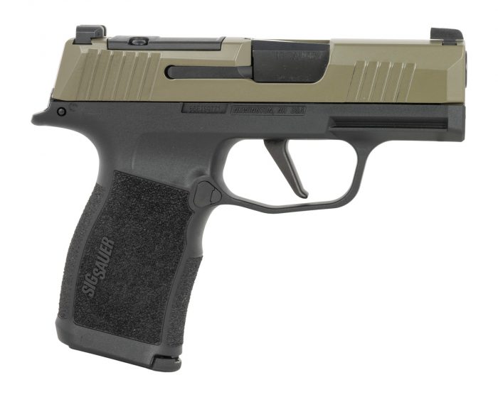 Sig Sauer 365X9GXR3P P365X  Micro-Compact 9mm Luger 12+1 3.10" Black Moss Green Stainless Steel Optic Ready/Serrated Slide, Black Stainless Steel Frame w/Accessory Rail, Textured Grip, RMSc Footprint