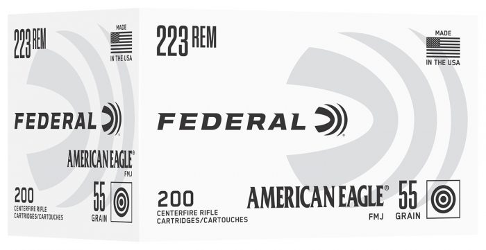 Federal AE223C American Eagle  223Rem 55gr Full Metal Jacket 200 Per Box/5 Case