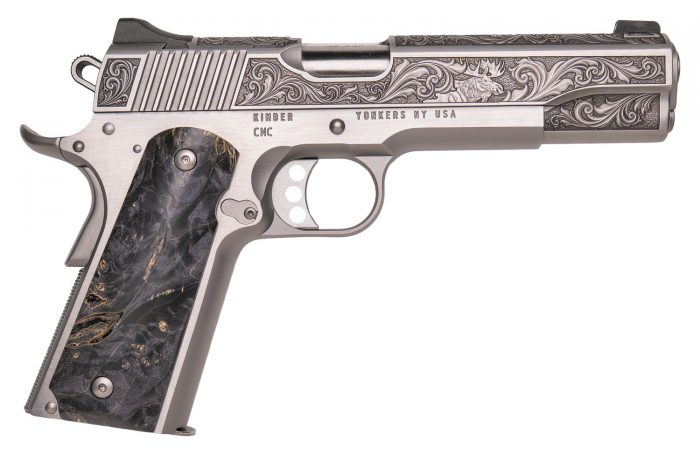 Cnc Firearms CNCWILDLIFE45 Kimber 1911 Wildlife Sports South Exclusive 45 ACP 7+1 5" Burled Maple Wood Grip
