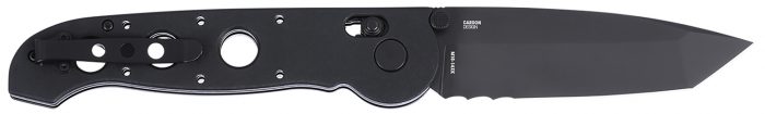 CRKT M1614XK M16 14Xk 3.97" Folding Tanto Part Serrated Black TiNi D2 Steel Blade, Black Grivory Handle