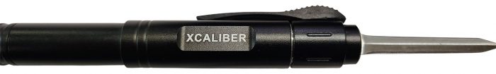 Xcaliber Knife Company  Pen Knife  1.70" OTF Dagger Stainless 440C SS Blade, 5.90" Black Aluminum Handle