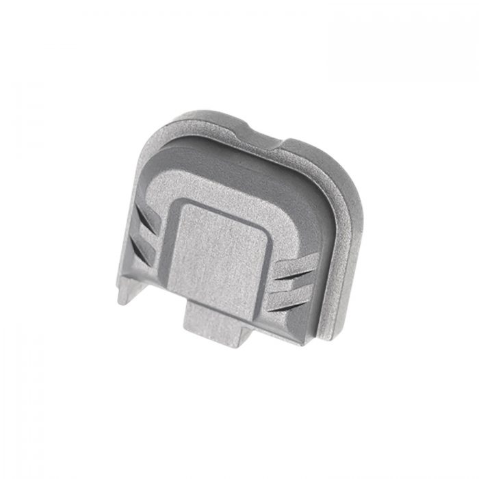 Tyrant CNC TDG43X48SPGREY Slide Cover Plate  Chevron Design Glock 43x/48 Grey Aluminum