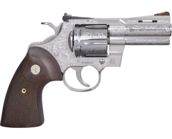 Colt Mfg PYTHONSP3WSSE Python  357 Mag 6rd Shot 3" Stainless Steel Barrel, Cylinder& Frame, Walnut Grip w/Medallion