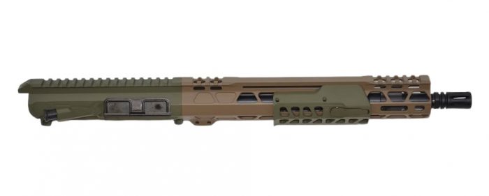 Bilson Arms P7UFSFG10R1 BA-15FCP  338 ARC 10+1 12.50" Threaded Barrel, Flat Dark Earth/Sniper Green Cerakote Aluminum Receiver w/Picatinny Rail, M-LOK Handguard