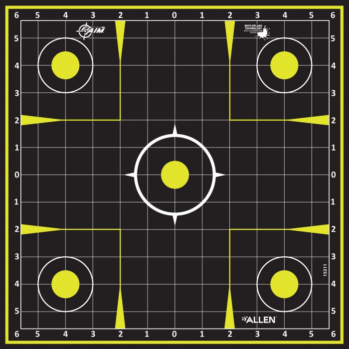 Allen 15211-30 EZ Aim Splash  Hanging 12"x12" Black/Chartreuse 30 Pack
