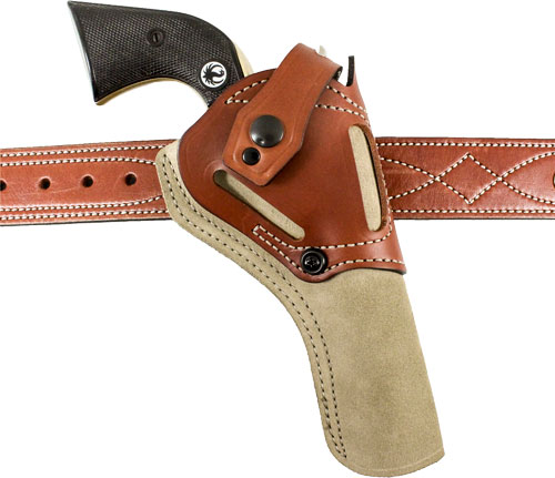 DESANTIS WILD HOG HOLSTER LTHR - AMBI RUGER SINGLE SIX 5.5" NAT