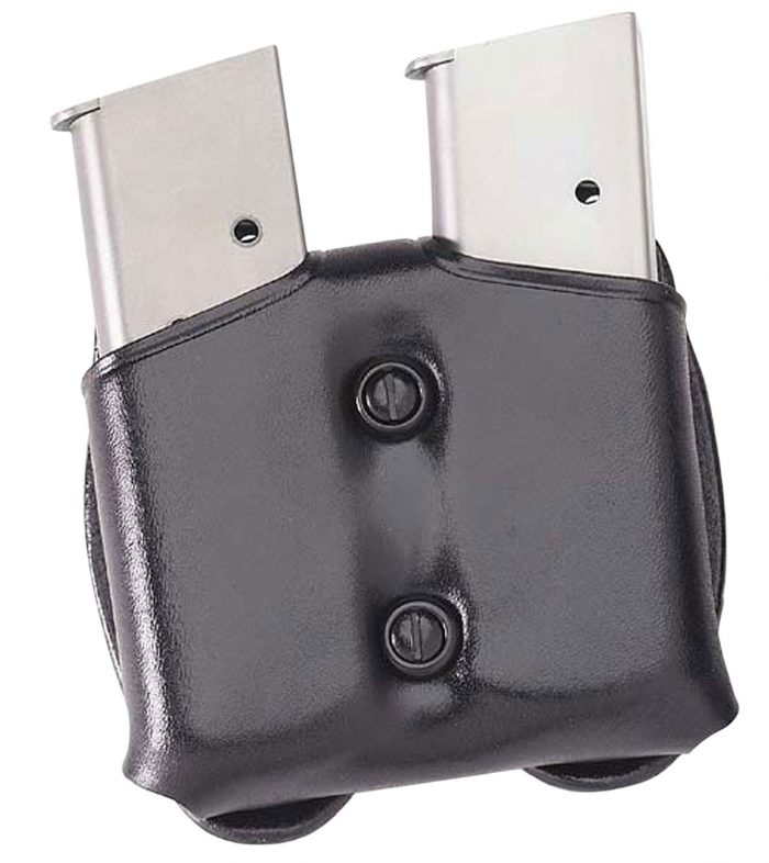 Galco CDM22B CDM Mag Carrier Double Black Leather Belt Loop Belts 1.50-1.75" Wide Compatible w/ Taurus PT140 Ambidextrous Hand
