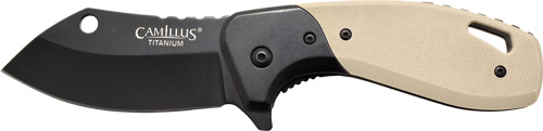 CAMILLUS CHONK DROP POINT - 2.75" SS BLADE G10 HANDLE TAN