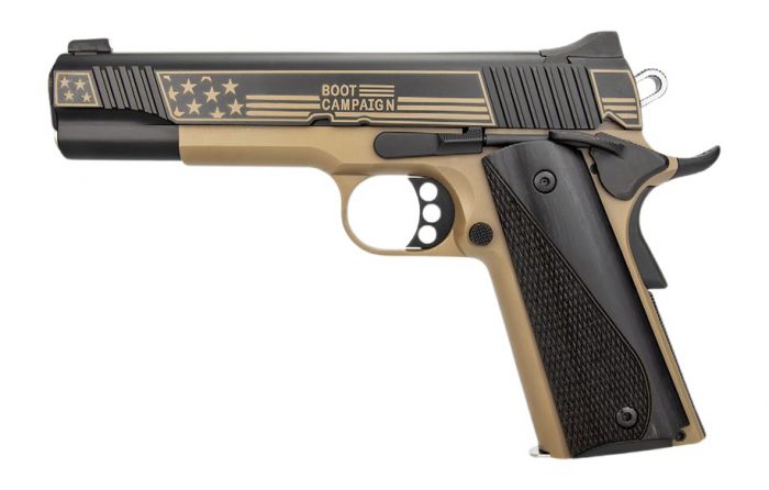 Kimber Mfg, Inc 3700896 DS Warrior LW Boot Campaign Bundle 9mm Luger 20+1 5" Stainless Deep Crown Barrel, KimPro Black Stainless Steel Engraved/Optic Cut/Serrated Slide, Black Anodized Aluminum Frame