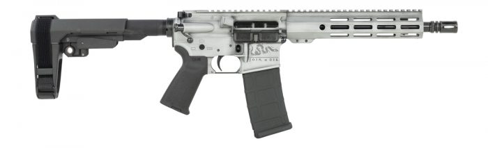 Shark Coast Tactical SCC07411LOD-P Liberty Or Death  5.56 NATO 30+1 10.50" Black Nitride Threaded Barrel, Laser Engraved Aluminum Receiver w/Picatinny Rail, M-LOK Handguard, Polymer SB Tactical SBA3 B