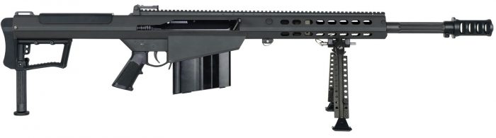 Barrett 20183 M107A1  50 BMG 10+1 20" Fluted Barrel, Picatinny Rail Receiver, M-LOK Handguard, QD BiPod Forend, Black Polymer Grip