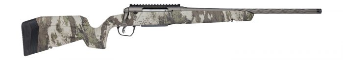 Savage Arms 33209 Axis 2 Pro 22-250 Rem 4+1 20" Gun Metal Bronze Cerakote Spiral Fluted Threaded Barrel & Receiver w/Picatinny Rail, Savage Woodland Camo Fixed w/Pistol Grip Synthetic Stock, Right Han