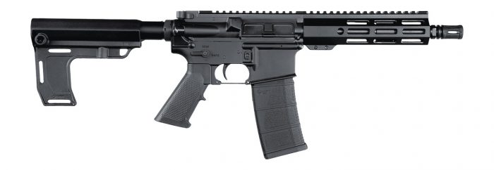 Andro Corp Industries 5568CBMPS ACI-15 CQB 5.56 NATO 30+1 8" Black Nitride Threaded Barrel, Black Anodized Aluminum Receiver w/Picatinny Rail, M-LOK Handguard, Black Polymer SBA3 Pistol Brace, A2 Grip