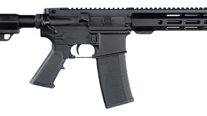 Andro Corp Industries 556103HBMPS ACI-15 Halo 5.56 NATO 30+1 10.30" Black Nitride Threaded Barrel, Black Anodized Aluminum Receiver w/Picatinny Rail, Black Polymer SBA3 Pistol Brace, A2 Grip, Ambidext