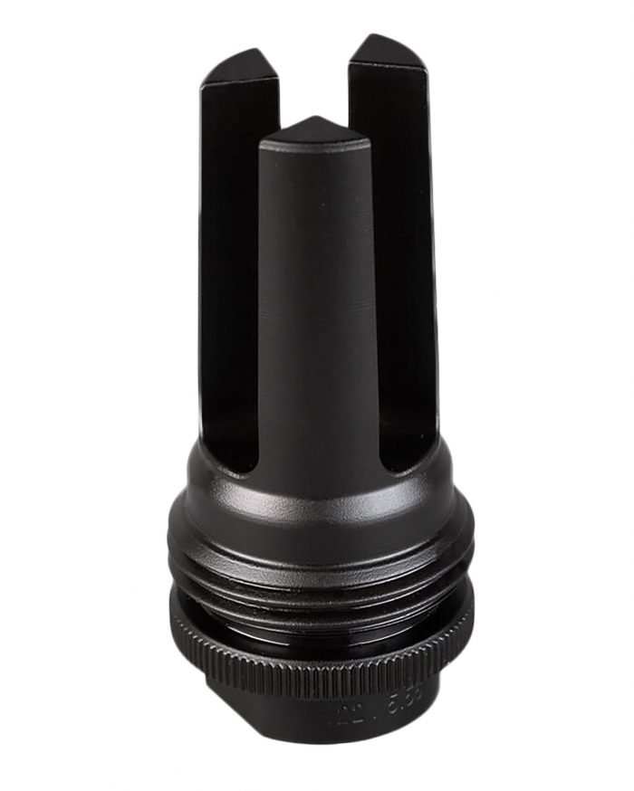 SilencerCo AC1562 ASR Flash Hider Black Steel with 1/2"-36 tpi Threads for 9mm