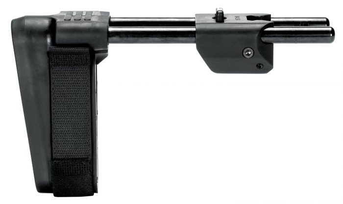 SB Tactical MPX-01-SB MPX PSB Brace 3 Position Black Synthetic with 3.87"-8.25" OAL Nylon Strap & for Sig MPX, MCX (Excluding Copperhead Variant) Compatible with Integrated Picatinny Rail