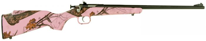 Crickett KSA2161 Youth  22 LR 1rd 16.12" Blued Single Shot Barrel, Blued Stainless Steel Receiver, Mossy Oak Pink Blaze Fixed Synthetic Stock, Right Hand