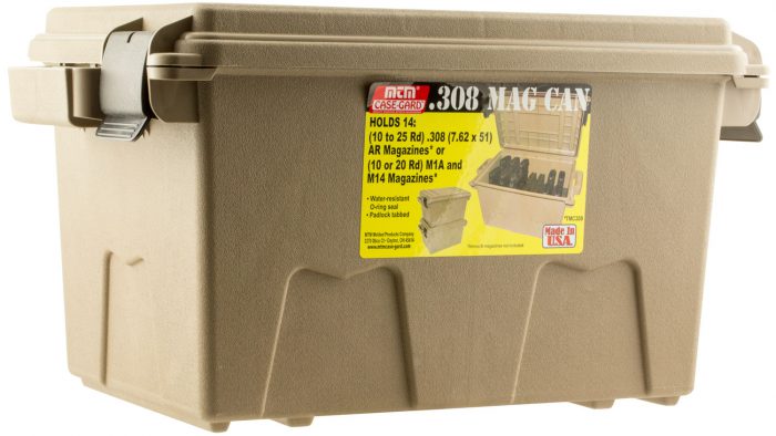 MTM Case-Gard TMC308 Tactical Mag Can  Flat Dark Earth Polymer 308 Win 7.62x51mm NATO Fits AR-Platform