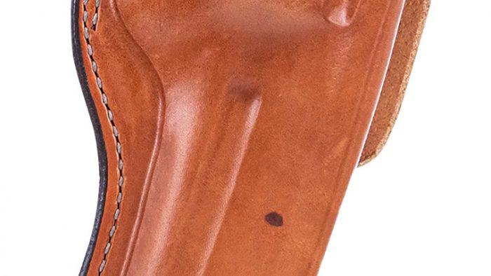 Bianchi 10309 5BHL Thumbsnap  OWB Size 08 Tan Leather Belt Loop Fits S&W N Frame/Colt Anaconda 4" Barrel Right Hand