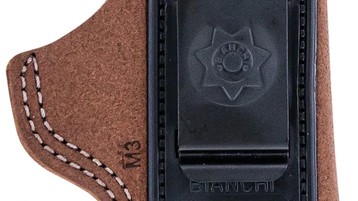 Bianchi 10382 6C  IWB Size 02 Tan Leather Belt Clip Fits 3" Barrels/Ruger/Colt/Charter Arms Right Hand