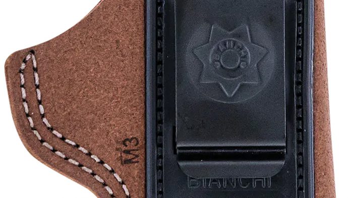 Bianchi 10381 6C  IWB Tan Leather Belt Clip Fits 2" Barrels Ruger/Colt/Charter Arms Left Hand