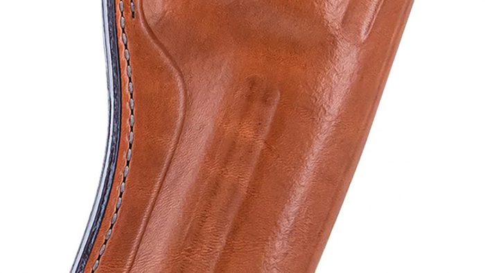 Bianchi 12678 111 Cyclone Belt Holster Size 03 OWB Open Bottom Style made of Leather with Tan Finish, Strongside/Crossdraw & Belt Loop Mount Type fits 4" Barrel S&W K-Frame for Right Hand