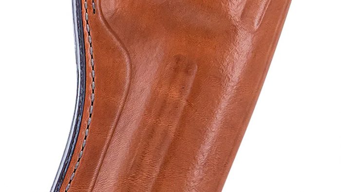 Bianchi 12680 111 Cyclone Belt Holster Size 05 OWB Open Bottom Style made of Leather with Tan Finish, Strongside/Crossdraw & Belt Loop Mount Type fits 6" Barrel S&W K-Frame for Right Hand