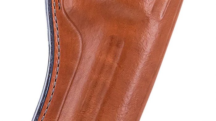 Bianchi 12688 111 Cyclone Belt Holster Size 09 OWB Open Bottom Style made of Leather with Tan Finish, Strongside/Crossdraw & Belt Loop Mount Type fits 8.3" Barrel Colt Anaconda for Right Hand