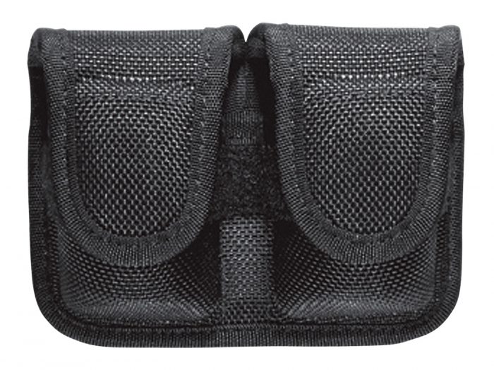 Bianchi 17400 7301 SpeedLoader Pouch Double Black Accumold Hook & Loop Belts 2-2.25" Wide Compatible w/ 38/357