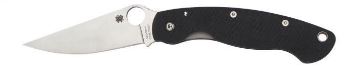 Spyderco C36GPE Military  4" Folding Modified Clip Point Plain CPM S30V Stainless Steel Blade/G10 Black Handle