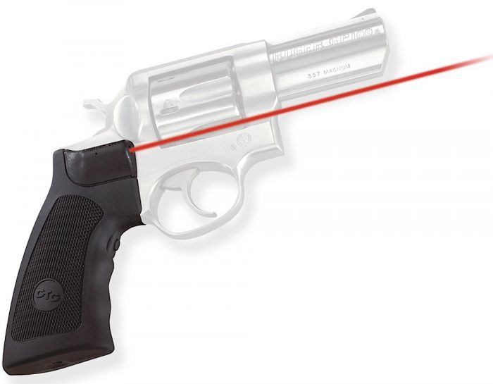 Crimson Trace 011790 Lasergrips  Fits Ruger Alaskan/GP100/Super Redhawk, Red Laser 633nM Wavelength 5mW Output, Black Polymer