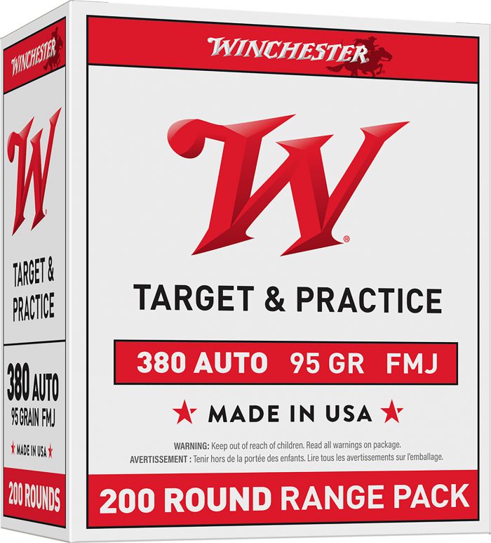 Winchester Ammo USA380W USA  380ACP 95gr Full Metal Jacket 200 Per Box/5 Case