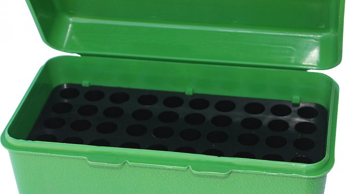 MTM Case-Gard H50RS10 Deluxe Ammo Box Round Handle Multi Caliber Rifle Green Polypropylene 50rd
