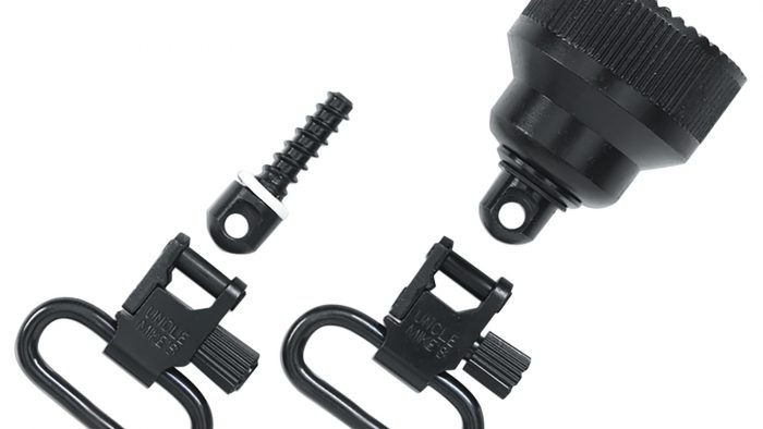 Uncle Mike's 18015 Mag Cap Swivel Set made of Steel with Blue Finish, 1" Loop Size & Quick Detach Style for  20 Gauge Remington 870 & 870 Youth Includes Two Super Swivels