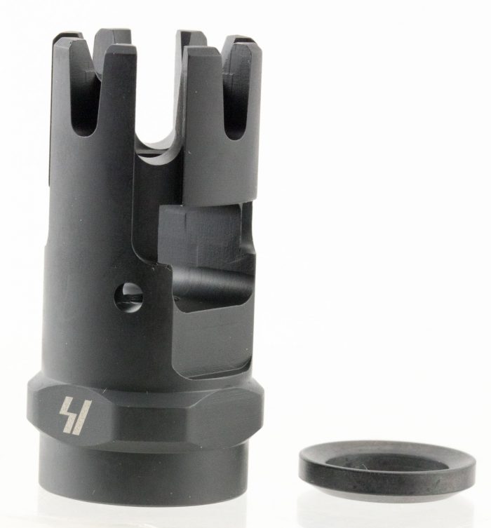 Strike Industries CCCOMP Checkmate Comp Black Steel with 1/2"-28 tpi Threads & 1.87" OAL for 223 Rem, 5.56x45mm NATO AR-Platform