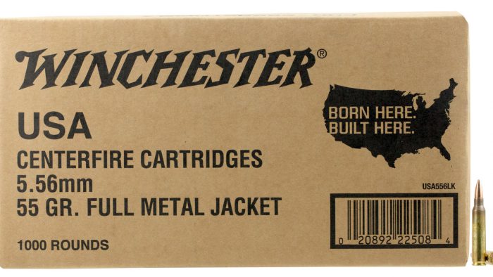 Winchester Ammo WM1931000 USA M193 5.56x45mmNATO 55gr Full Metal Jacket 1000rds *Sold by Case