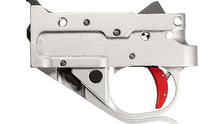 Timney Triggers 10222C16 Replacement Trigger  Single-Stage Curved Trigger with 2.75 lbs Draw Weight & Silver/Red Finish for Ruger 10/22
