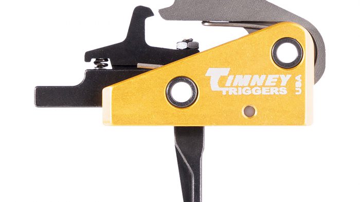 Timney Triggers 667SST Competition Trigger  Single-Stage Straight Trigger with 3 lbs Draw Weight & Black/Gold Finish for AR-15