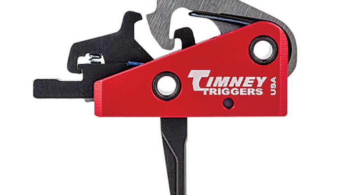 Timney Triggers 662SST Targa Short Trigger  Two-Stage Straight Trigger with 2 lbs Draw Weight & Black/Red Finish for AR-Platform