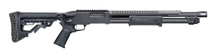 MOSSBERG 590R 12/18.5 6+1 BLK BREACHER