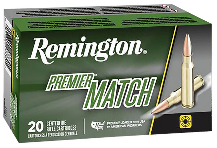 Remington Ammunition 27686 Premier Match 223Rem 77gr Sierra MatchKing BTHP 20 Per Box/10 Case