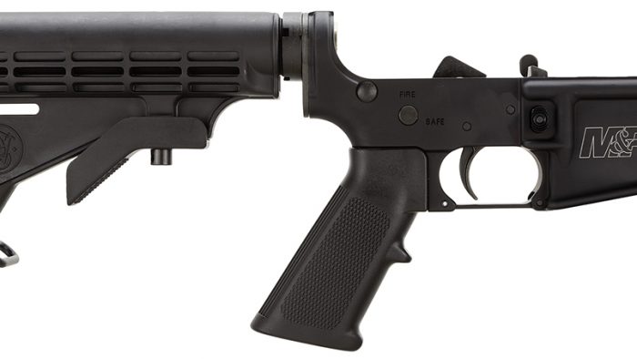 Smith & Wesson 812002 Assembled Lower Receiver  5.56x45mm NATO 7075-T6 Aluminum Black Receiver, Black Synthetic Collapsible Stock Pistol Grip for S&W M&P15