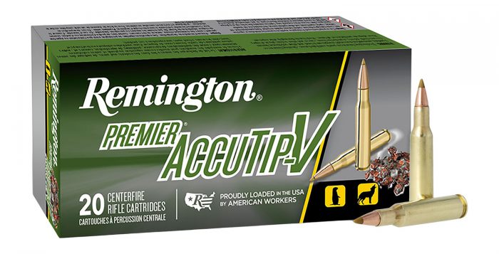Remington Ammunition 21184 Premier Magnum Rimfire 22WMR 33gr AccuTip V 50 Per Box/40 Case